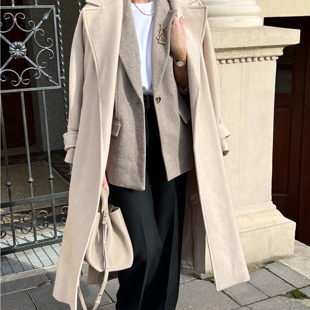 Zara Herringbone Wool Blazer - Picture 15 of 16